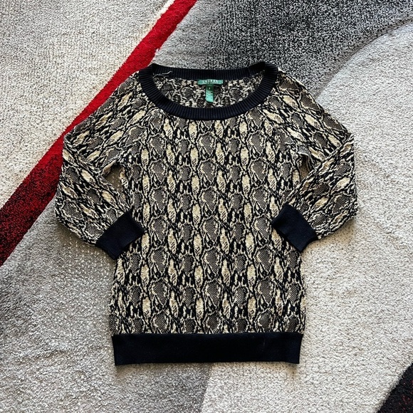 Lauren Ralph Lauren Snake Pattern Pullover Sweater - Picture 1 of 3